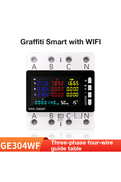 Choice جهاز قياس الطاقة الرقمي KWS-306WF بتقنية واي فاي 85-290 فولت، جهاز اخت...
