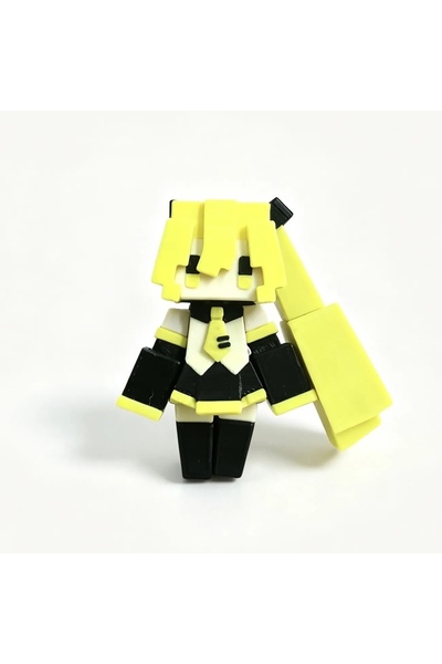 Choice3 Bandai yabe 3pcs Miku Teto Yabe Cute Pixel Art Style Action Figure Fi...