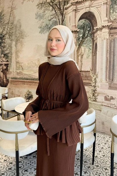 Şule Giyim Medusa Slip Dress Brown