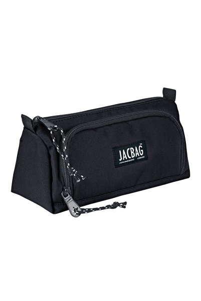 Jacbag Prime XL Lastik Ayraçlı İki Bölmeli Kalem Çantası Siyah