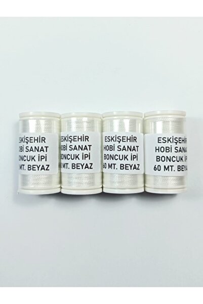 Eskişehir hobi sanat 4 Pieces of 60 Meters White Sand Bead String Miyuki Stri...
