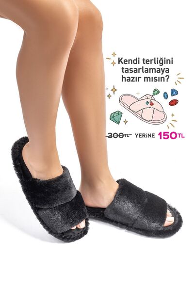 Twigy Black Women's Panduf Slippers Cc0172