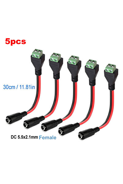 Choice4 5521 Female-5pcs DC 5.5mmx2.1mm Screw Terminal Block Adapter Power Ex...