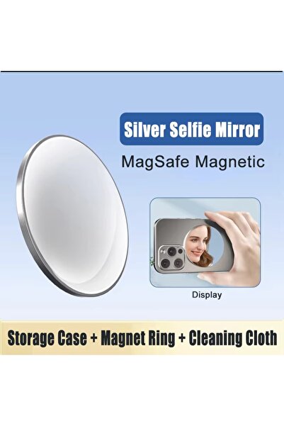 Choice1 Silver-Selfie Mirror MagSafe Magnetic Phone Rear Selfie Vlog Mirror H...