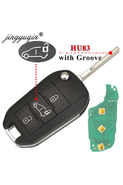 Choice5 مفتاح سيارة قابل للطي لسيتروين HU83 وبيجو Exp، مع شريحة HITAG AES 4A ...