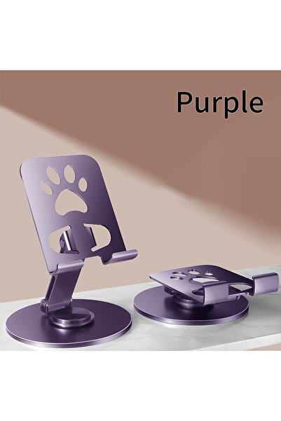 Choice1 PURPLE 1 Piece of All Metal Desktop Phone Stand, Rotatable and Foldab...
