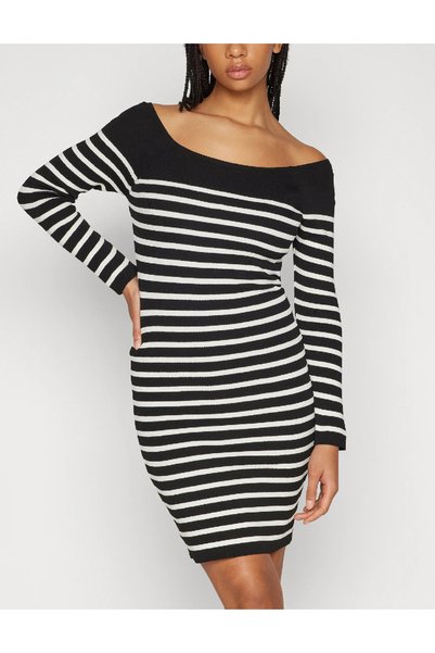 Evendi Rochie scurta, Negru/Alb