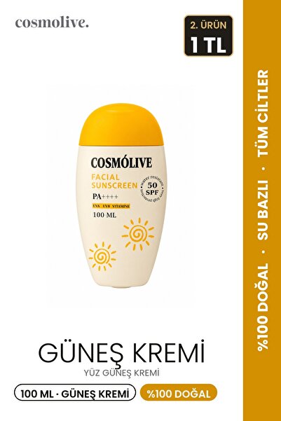 Cosmolive Sunscreen 100% Natural Face Spf 5 Oily - Dry - Combination Skin Wat...