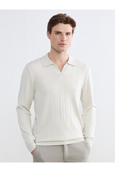 LC Waikiki Nevavm with a Difference of Opinion Southblue Beige Knitwear Plain...