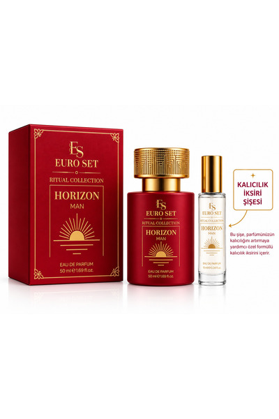 Euro Set Horizon EDP Erkek Parfüm 50ml + 10ml Kalıcılık İksiri