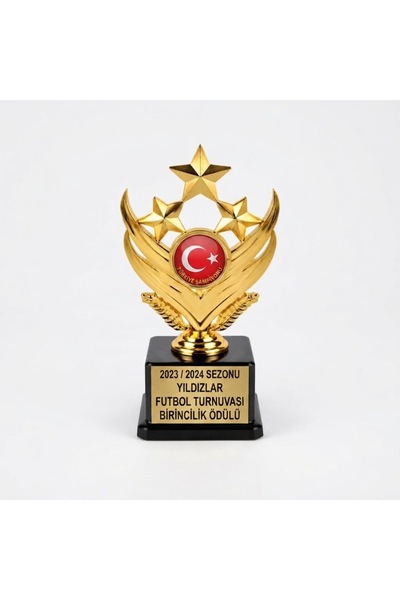 best hediye Yıldızlı Zafer Ödül Kupası Altın - - yazı,resim,logo baskı dahil