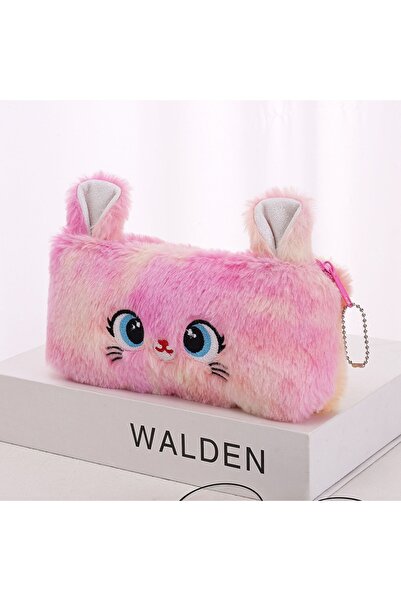 Choice rose Cute gradual change dopamine color fashion kitten pencil case lar...