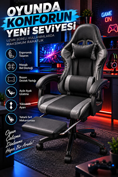 indirimsevinci Oyuncu Koltuğu Gaming Koltuk Bilgisayar Koltuğu Ergonomik Bel ...