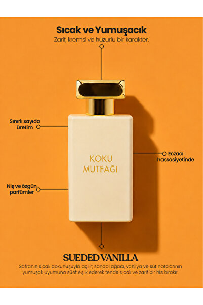 KOKU MUTFAĞI SUEDED VANILLA Unisex Parfüm 50 ml | Kalıcı Niş EDP Parfüm