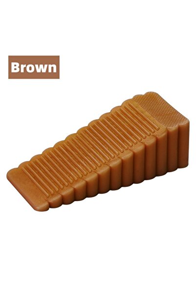 choice2 9.5x4.0x2.7cm Brown Safety Silicone Door Stop Stoppers Block Wedge Do...