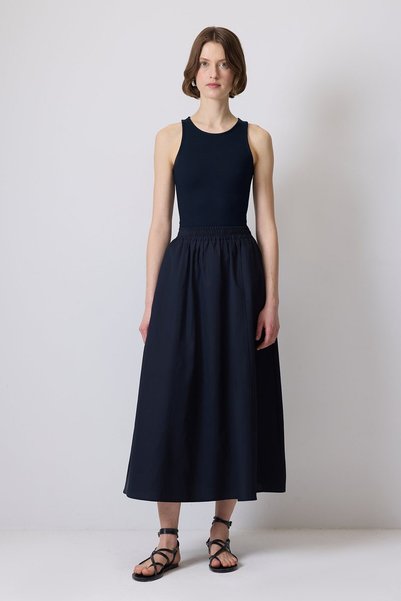 Touché Privé Belted Woven Skirt
