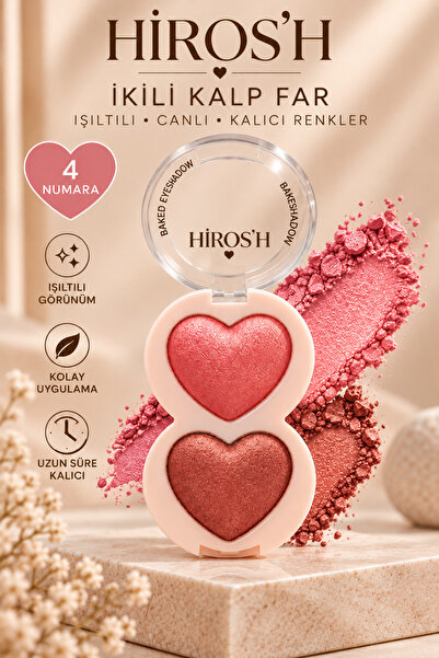 HİROS'H Hearted Double Allk Baked Blusher Powder Form Blush