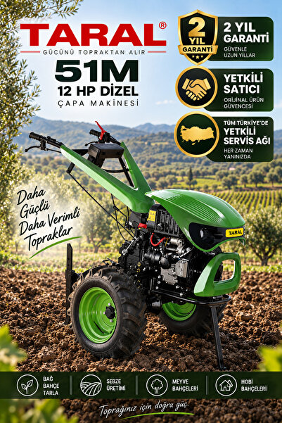PMG TARAL Taral 51m Çapa Makinası 12 HP çapa makinası