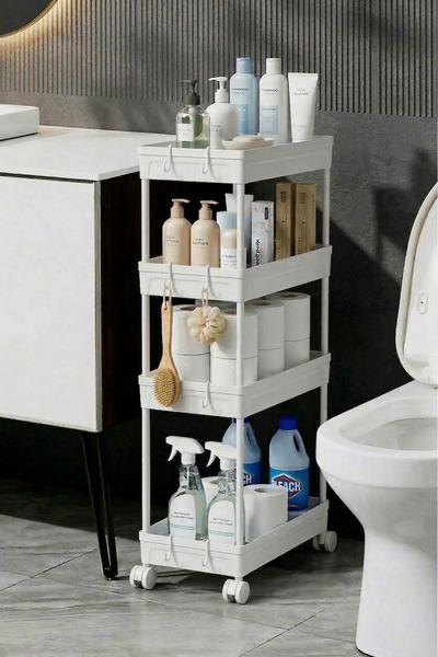 ATA HOME XL Rafata Organizator multifuncțional pentru baie, cu 4 niveluri, cu...