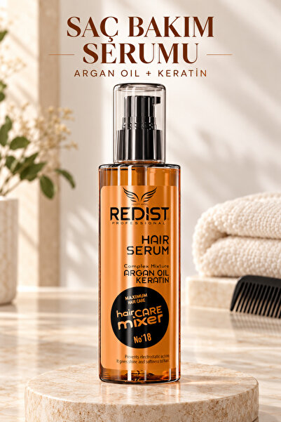 Redist Argan & Keratin Saç Serumu – Onarıcı Ve Güçlendirici Bakım -Vegan 125 ml