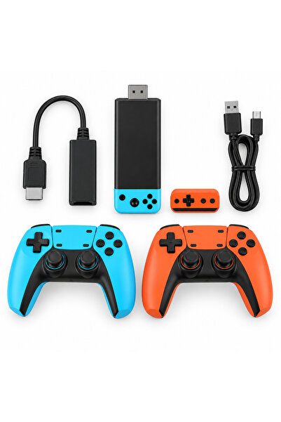 MINO TECH M68 Mini Arcade Oyun Konsolu Kablosuz Çift Kumandalı 4K TV Oyun Konsolu HDMI Destekli 30+ Emülatör