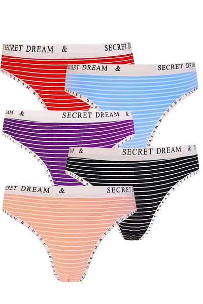 Hepsine Rakip 5-Pack Women's Bikini Panties Cotton Secret Diana