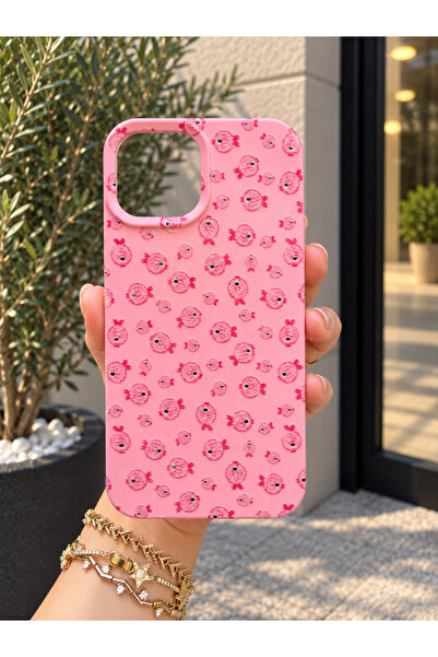 OVADA İphone 13/14/15 Uyumlu Balık Tasarımlı İçi Kadife Silikon Soft Telefon ...