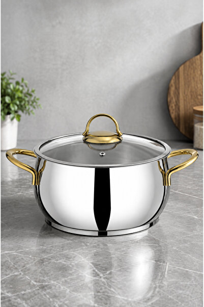 Vivaldi Tombo Steel Pot Deep Red with Handle 20X10 3.2 Lt G767