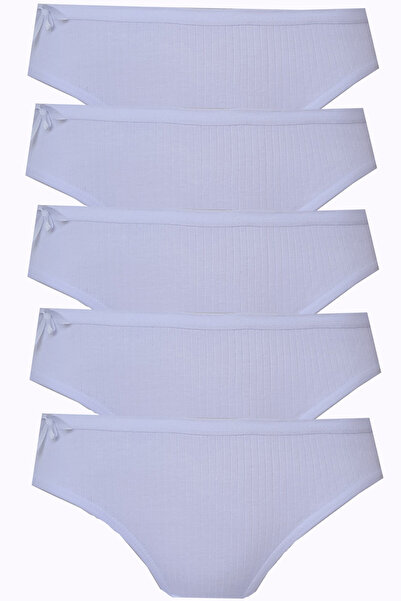 Hepsine Rakip 5-dijelni ženski bikini gaćice od rebrastog pamuka, fleksibilne...