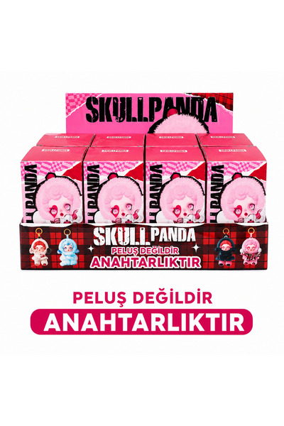 Salyangoz Bijuteri SKULLPANDA 1.SERİ ANAHTARLIK (PELUŞ DEĞİL)