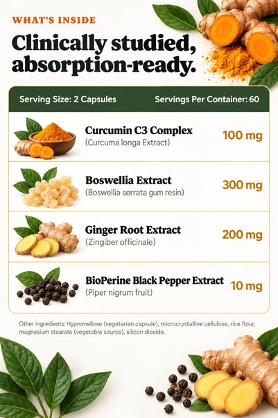 Nutrove Health Curcumin+ Joint Comfort and Mobility Support, 120 Vegetarian Capsules