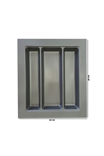 GörSeç 42x49 Mikro Kabartma Desenli Gri Dolap Düzenleyici Kepçelik En 40 Boy ...