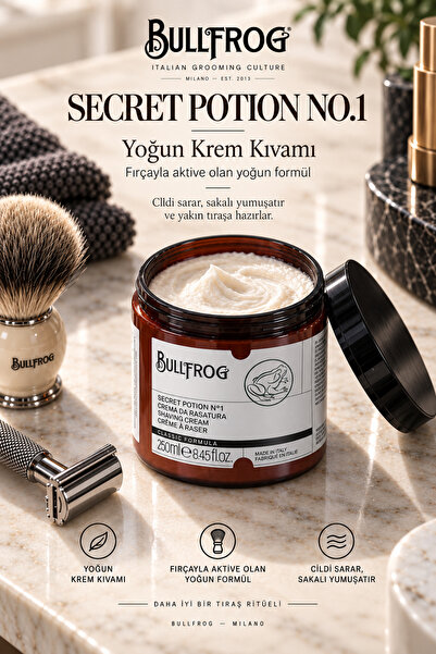 Bullfrog Italy Secret Potion N.1 Klasik Tıraş Kremi - 250 ml.