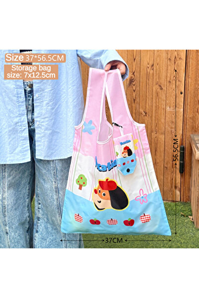 Choice D Cute Shopping Bag Large Capacity Supermarket Eco-Friendly Bag Foldab...