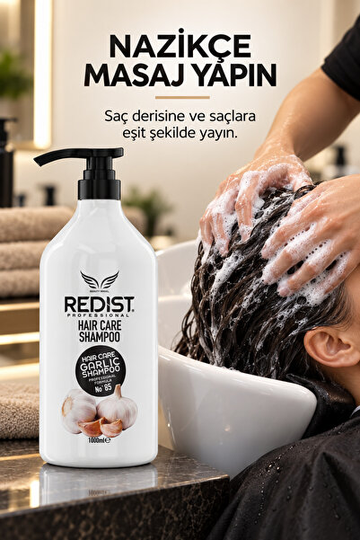 Redist Dökülen ve Geç Uzayan Saçlar Için Sarımsak Içerikli Saç Dökülmesi Karşıtı Şampuan 1000 ml