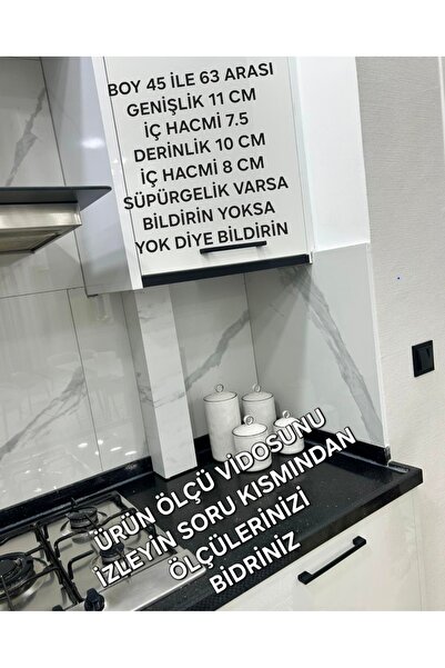 Mat Beyaz Mermer Desenli Soru Kısmından Ölçülerinizi Bildiriniz