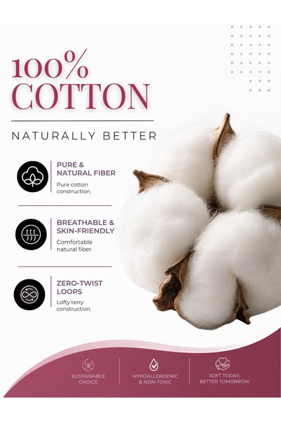 Donetella 100% Cotton Zero Twist Bath Towel - 4 Pcs | Woven Logo | 70x140 cm | 550 GSM | Highly Absorbent & Quick Dry.