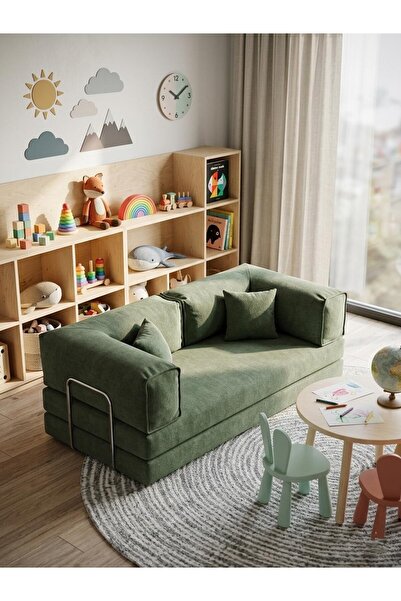 BRANNA HOME Legom İkili Sünger Koltuk Yatak Olabilen Kanepe Çok Amaçlı Çift K...
