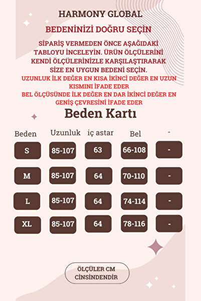 HARMONY GLOBAL Kadın Krem Yüksek Bel Beli Lastikli Astarlı Krinkıl Dokulu Asimetrik kesim Uzun Maxi Etek 8087