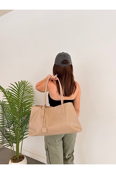 emelimin Women's Mink Large Volume Faux Leather Shoulder and Shoulder Bag wit...
