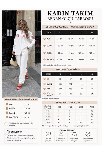 MİA NOURA Women's Shirt with Bead Embroidery on Front and Sleeves, Standard Pants Size Suit