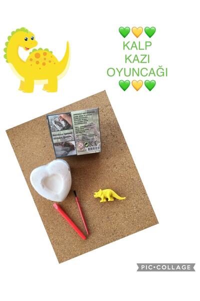 AZİZ OYUNCAK 💛   Heart Excavation Toy Dinosaur Series Triceratops Type Activity Activity Project