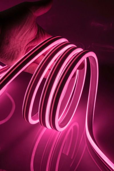 Ema Dükkan 10 Metre Pembe 220 Volt Neon Led Tak Çalıştır Esnek Şerit Neon Led...