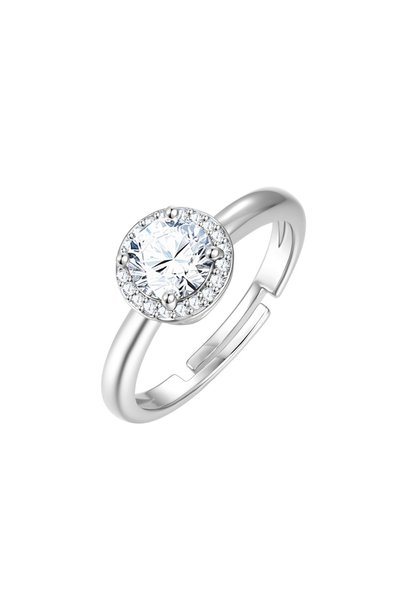 Lulu & Jane Modeschmuckring Ring Zirkonia weiß