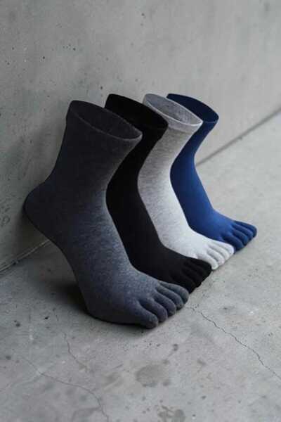 ercey's 4 Pairs of Bamboo Toe Socks