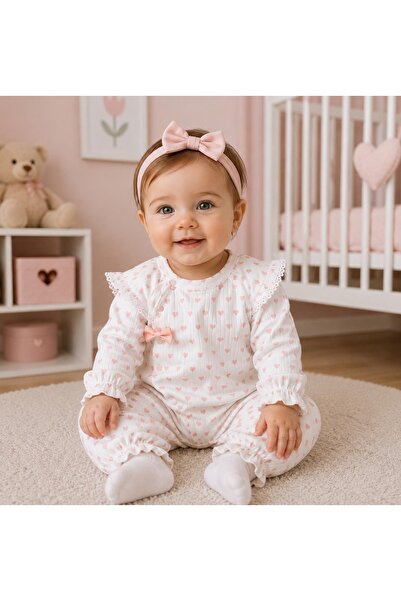 Baby Mii Kalp baskılı fiyonklu