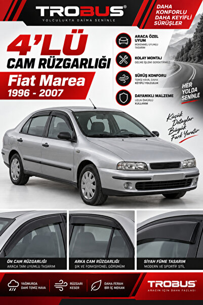 TROBUS Fiat Marea Liberty ELX HLX 1996-2007 Cam Rüzgarlığı 4'lü