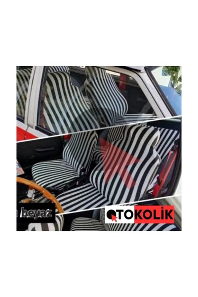 Servis Kılıfı Çizgili Siyah Mavi Kırmızı Renk Seçenekli