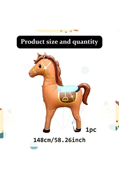 Choice Other 1pc 1pc Large Horse shaped Balloon Horse shaped Aluminum Film Ba...