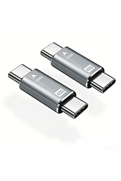 choice2 قطعتان من محول NNBILI USB4.0 فضي اللون بسرعة 40 جيجابت في الثانية، مح...